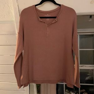 Pink American Eagle Button Up Top